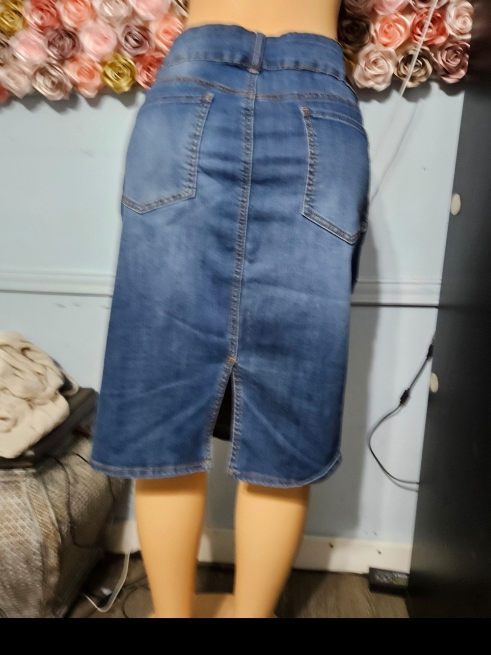 !it jeans Blue Denim Button-Front Pencil Skirt - Picture 2 of 6